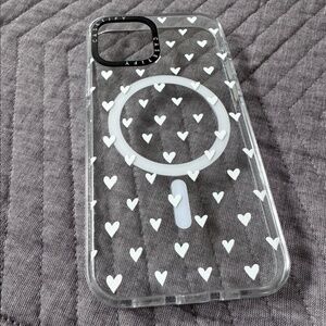 Casetify iPhone XR White Hearts